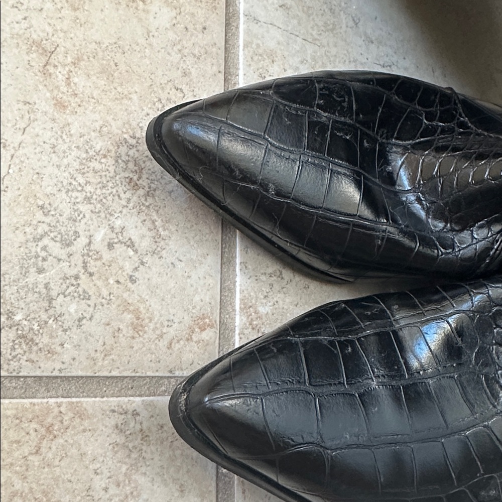 Princess polly Black Crocodile Pattern Women's Shoes - Picture 6 of 7